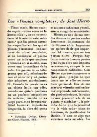 Las "Poesías completas", de José Hierro  / L. de L. | Biblioteca Virtual Miguel de Cervantes