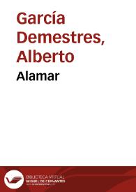 Alamar / Alberto García Demestres | Biblioteca Virtual Miguel de Cervantes