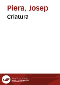 Criatura | Biblioteca Virtual Miguel de Cervantes