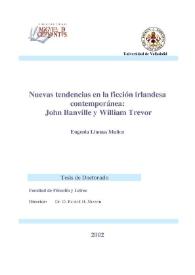 Nuevas tendencias en la ficción irlandesa contemporánea : John Banville y William Trevor | Biblioteca Virtual Miguel de Cervantes