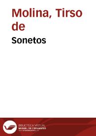 Sonetos / Tirso de Molina; edición de Ramón García González | Biblioteca Virtual Miguel de Cervantes