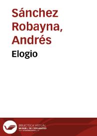 Elogio / Andrés Sánchez Robayna | Biblioteca Virtual Miguel de Cervantes