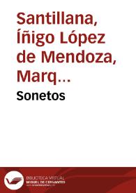 Sonetos / Íñigo López de Mendoza, Marqués de Santillana; editados por Ramón García González | Biblioteca Virtual Miguel de Cervantes