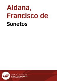 Sonetos / Francisco de Aldana; edición de Ramón García González | Biblioteca Virtual Miguel de Cervantes