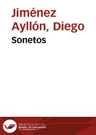 Sonetos / Diego Ximénez Ayllón; edición de Ramón García González | Biblioteca Virtual Miguel de Cervantes