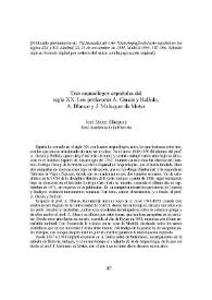 Tres arqueólogos españoles del siglo XX : los profesores A. García y Bellido, A. Blanco y J. Maluquer de Motes / José María Blázquez Martínez | Biblioteca Virtual Miguel de Cervantes