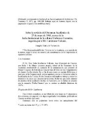 Sobre la revisión del Dictamen Académico de 27 de mayo de 1966, acerca de la fecha fundacional de la colonia Norbensis Caesarina, sugerida por el Dr. Lumbreras Valiente / Joaquín María de Navascués | Biblioteca Virtual Miguel de Cervantes