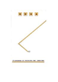 Presentación [Doxa, núm. 12 (1992)] | Biblioteca Virtual Miguel de Cervantes