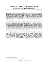 Sobre introducción al derecho de Mario Álvarez Ledesma / Leonel Pereznieto | Biblioteca Virtual Miguel de Cervantes