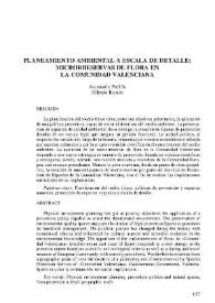 Planeamiento ambiental a escala de detalle : microrreservas de flora en la Comunidad Valenciana / Ascensión Padilla Blanco y Alfredo Ramón Morte | Biblioteca Virtual Miguel de Cervantes