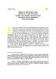 Sobre el derecho como «técnica» o «tecnología» : apostillas a una polémica entre dos visiones científicas sobre las posibilidades del discurso jurídico | Biblioteca Virtual Miguel de Cervantes