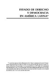 Accountability horizontal. La institucionalización legal de la desconfianza política / Guillermo O`Donnell | Biblioteca Virtual Miguel de Cervantes