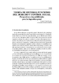 Teoría de sistemas, funciones del Derecho y control social. Perspectivas e imposibilidades para la dogmática penal | Biblioteca Virtual Miguel de Cervantes