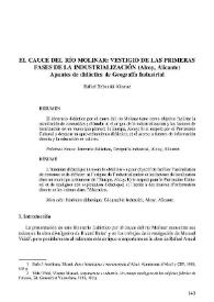 El cauce del río Molinar : vestigio de las primeras fases de la industrialización (Alcoy-Alicante). Apuntes de didáctica de Geografía Industrial | Biblioteca Virtual Miguel de Cervantes