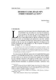 Derrotabilidad sin indeterminación | Biblioteca Virtual Miguel de Cervantes