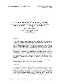 Evolución geomorfológica del conjunto volcánico subhistórico de Montaña Cascajo (Dorsal de Bilma-Albeque) en Tenerife / Francisco Javier Dóniz Pérez y José Enrique Coello de la Plaza | Biblioteca Virtual Miguel de Cervantes