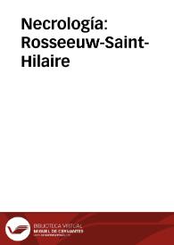 Necrología: Rosseeuw-Saint-Hilaire | Biblioteca Virtual Miguel de Cervantes