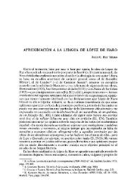 Aproximación a la lengua de López de Haro / Jesús C. Rey Yelmo | Biblioteca Virtual Miguel de Cervantes