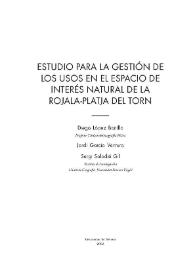 Estudio para la gestión de los usos en el espacio de interés cultural de La Rojala-Platja del Torn / Diego López Bonillo, Jordi García Ventura, Sergi Saladié Gil | Biblioteca Virtual Miguel de Cervantes