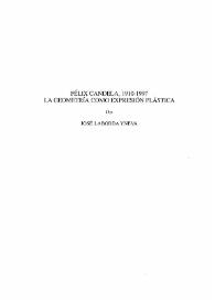 Félix Candela, 1910-1997 : la geometría como expresión plástica / por José Laborda Yneva | Biblioteca Virtual Miguel de Cervantes