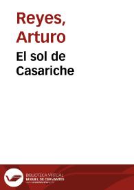 El sol de Casariche / Arturo Reyes | Biblioteca Virtual Miguel de Cervantes