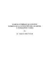 Gaspar Gutiérrez de los Ríos, teórico de la estimación de las Artes. II. Formación y obra / M.ª Teresa Cruz Yábar | Biblioteca Virtual Miguel de Cervantes