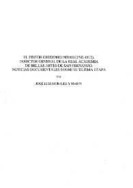 El pintor Gregorio Ferro (1742-1812), Director General de la Real Academia de Bellas Artes de San Fernando. Noticias documentales sobre la última etapa / José Luis Morales y Marín | Biblioteca Virtual Miguel de Cervantes