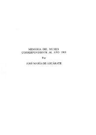 Memoria del Museo correspondiente al año 1995 / José María de Azcárate | Biblioteca Virtual Miguel de Cervantes