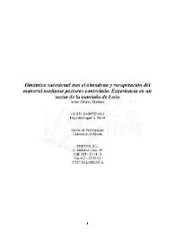 Dinámica sucesional tras el abandono y recuperación del matorral mediante pastoreo controlado : experiencia en un sector de la montaña de León / Javier Álvarez Martínez | Biblioteca Virtual Miguel de Cervantes