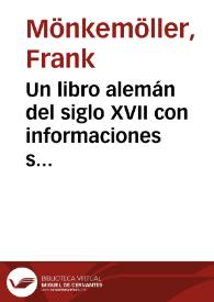 Un libro alemán del siglo XVII con informaciones sobre moriscos en Argel, Túnez y Salé / Frank Mönkemöller | Biblioteca Virtual Miguel de Cervantes