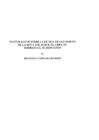 Nuevos datos sobre la Iglesia de San Martín de la Mota del Marqués, obra de Rodrigo Gil de Hontañón / Inocencio Cadiñanos Bardeci | Biblioteca Virtual Miguel de Cervantes