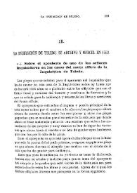 La Inquisición de Toledo. Su archivo y cárcel en 1552 | Biblioteca Virtual Miguel de Cervantes