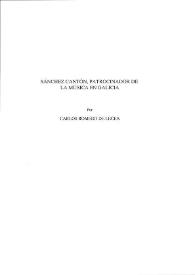 Sánchez Cantón, patrocinador de la música en Galicia / Carlos Romero de Lecea | Biblioteca Virtual Miguel de Cervantes