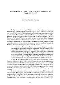 Derechos de traductor de obras dramáticas en el siglo XVIII / Jerónimo Herrera Navarro | Biblioteca Virtual Miguel de Cervantes