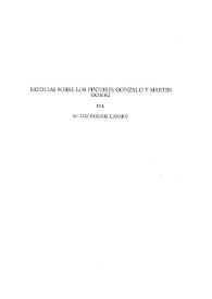 Noticias sobre los pintores Gonzalo y Martín Gómez / M.ª Luz Rokiski Lázaro | Biblioteca Virtual Miguel de Cervantes