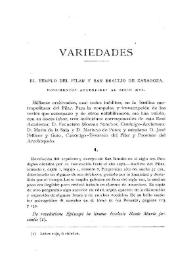 El templo del Pilar y San Braulio de Zaragoza : documentos anteriores al siglo XVI / Fidel Fita | Biblioteca Virtual Miguel de Cervantes