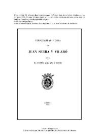 Personalidad y obra de Juan Serra y Vilaró / Martín Almagro Basch | Biblioteca Virtual Miguel de Cervantes