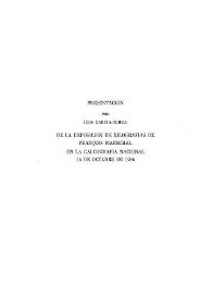 Presentación por Luis García-Ochoa de la Exposición de xilografías de François Maréchal en la Calcografía Nacional, 15 de octubre de 1986 | Biblioteca Virtual Miguel de Cervantes