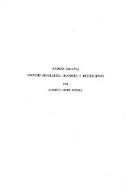 Andrés Segovia. Síntesis biográfica. Honores y distinciones / Alberto López Poveda | Biblioteca Virtual Miguel de Cervantes