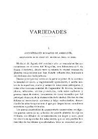 Antigüedades romanas de Andalucía. Excavaciones en el cerro del Minguillar cerca de Baena / Francisco Valverde | Biblioteca Virtual Miguel de Cervantes