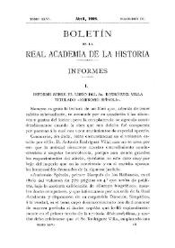 Informe sobre el libro del Sr. Rodríguez Villa titulado "Ambrosio Spínola" / Julián Suárez Inclán, Manuel Danvila | Biblioteca Virtual Miguel de Cervantes