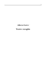 Teatro escogido. Tomo II [Fragmento] / Alfonso Sastre | Biblioteca Virtual Miguel de Cervantes