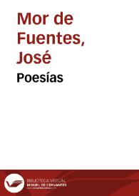 Poesías / de José Mor de Fuentes | Biblioteca Virtual Miguel de Cervantes