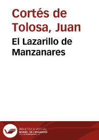 El Lazarillo de Manzanares / Juan Cortés de Tolosa | Biblioteca Virtual Miguel de Cervantes