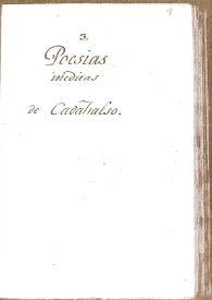 Poesías inéditas de Cadahalso | Biblioteca Virtual Miguel de Cervantes