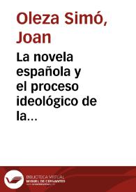 La novela española y el proceso ideológico de la burguesía en el siglo XIX / Joan Oleza | Biblioteca Virtual Miguel de Cervantes