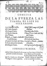 La fuerza lastimosa / de Lope de Vega Carpio | Biblioteca Virtual Miguel de Cervantes