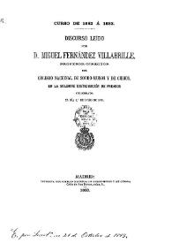 Discurso leído por D. Miguel Fernández Villabrille, profesor-director del Colegio Nacional de Sordo-mudos y de Ciegos, en la solemne distribución de premios celebrada el día 1º de Julio de 1883 / por D. Miguel Fernández Villabrille | Biblioteca Virtual Miguel de Cervantes