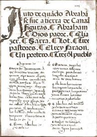 Auto de cuando Abraham se fue a tierra de Canaán | Biblioteca Virtual Miguel de Cervantes