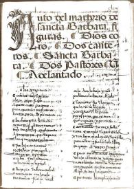 Auto del martirio de Sancta Bárbara | Biblioteca Virtual Miguel de Cervantes